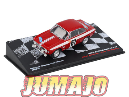RVR65 1/43 Altaya Vainqueurs rallye ALFA ROMEO GIULIA GTA 1966 ROLLAN #61