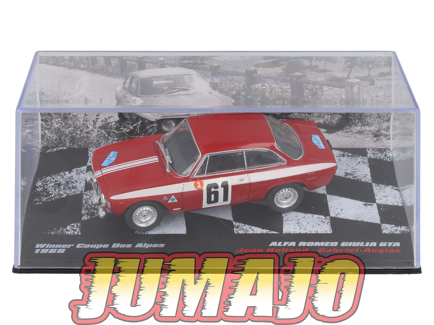 RVR65 1/43 Altaya Vainqueurs rallye ALFA ROMEO GIULIA GTA 1966 ROLLAN #61