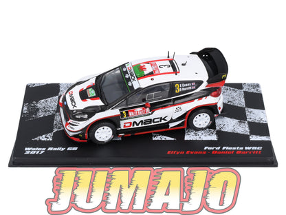 RVR6 1/43 Altaya Vainqueurs rallye : FORD Fiesta WRC 2017E.Evans #3