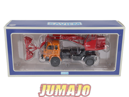 SAV3 CAMIONS 1/43 altaya IXO SAVIEM LRS R 4154 avec grue Poclain