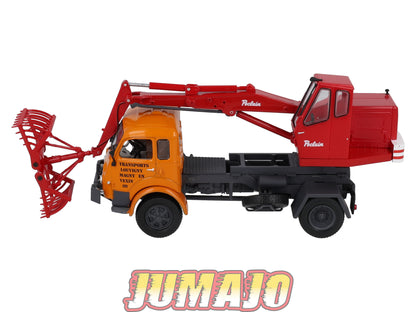 SAV3 CAMIONS 1/43 altaya IXO SAVIEM LRS R 4154 avec grue Poclain