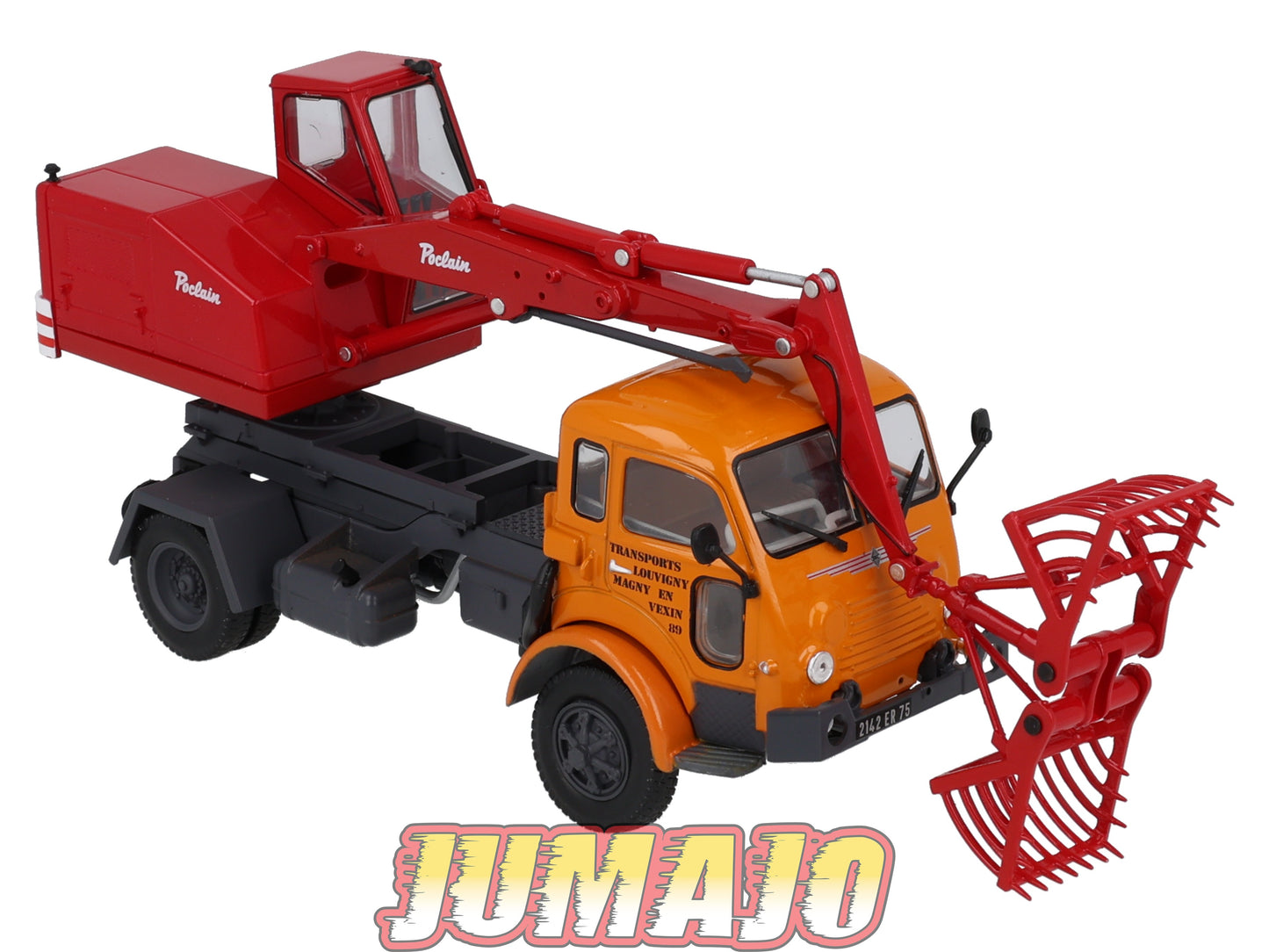 SAV3 CAMIONS 1/43 altaya IXO SAVIEM LRS R 4154 avec grue Poclain