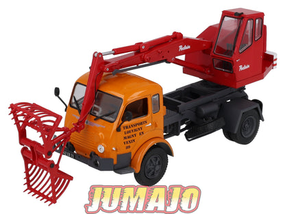 SAV3 CAMIONS 1/43 altaya IXO SAVIEM LRS R 4154 avec grue Poclain