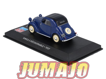 SIM28 Voiture 1/43 IXO Altaya SIMCA 5 Decouvrable 1937