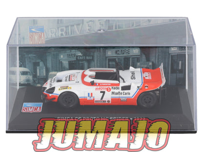 SIM60 Voiture 1/43 IXO Altaya SIMCA CG Proto MC Spider 1972 #7 radio monte-carlo