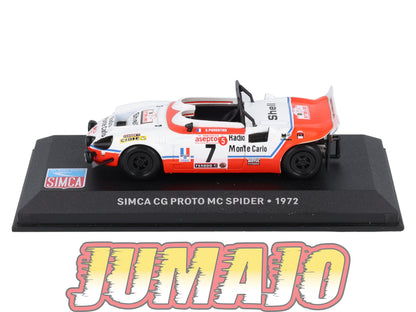 SIM60 Voiture 1/43 IXO Altaya SIMCA CG Proto MC Spider 1972 #7 radio monte-carlo