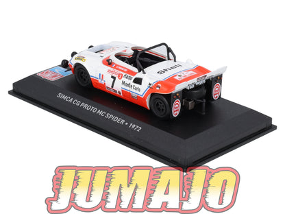 SIM60 Voiture 1/43 IXO Altaya SIMCA CG Proto MC Spider 1972 #7 radio monte-carlo