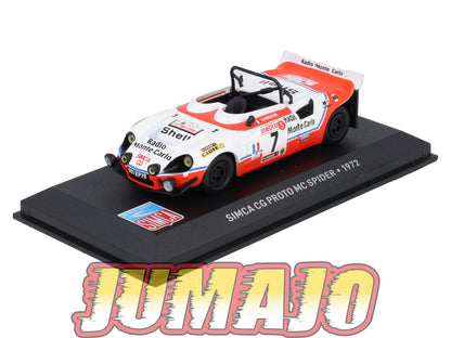 SIM60 Voiture 1/43 IXO Altaya SIMCA CG Proto MC Spider 1972 #7 radio monte-carlo