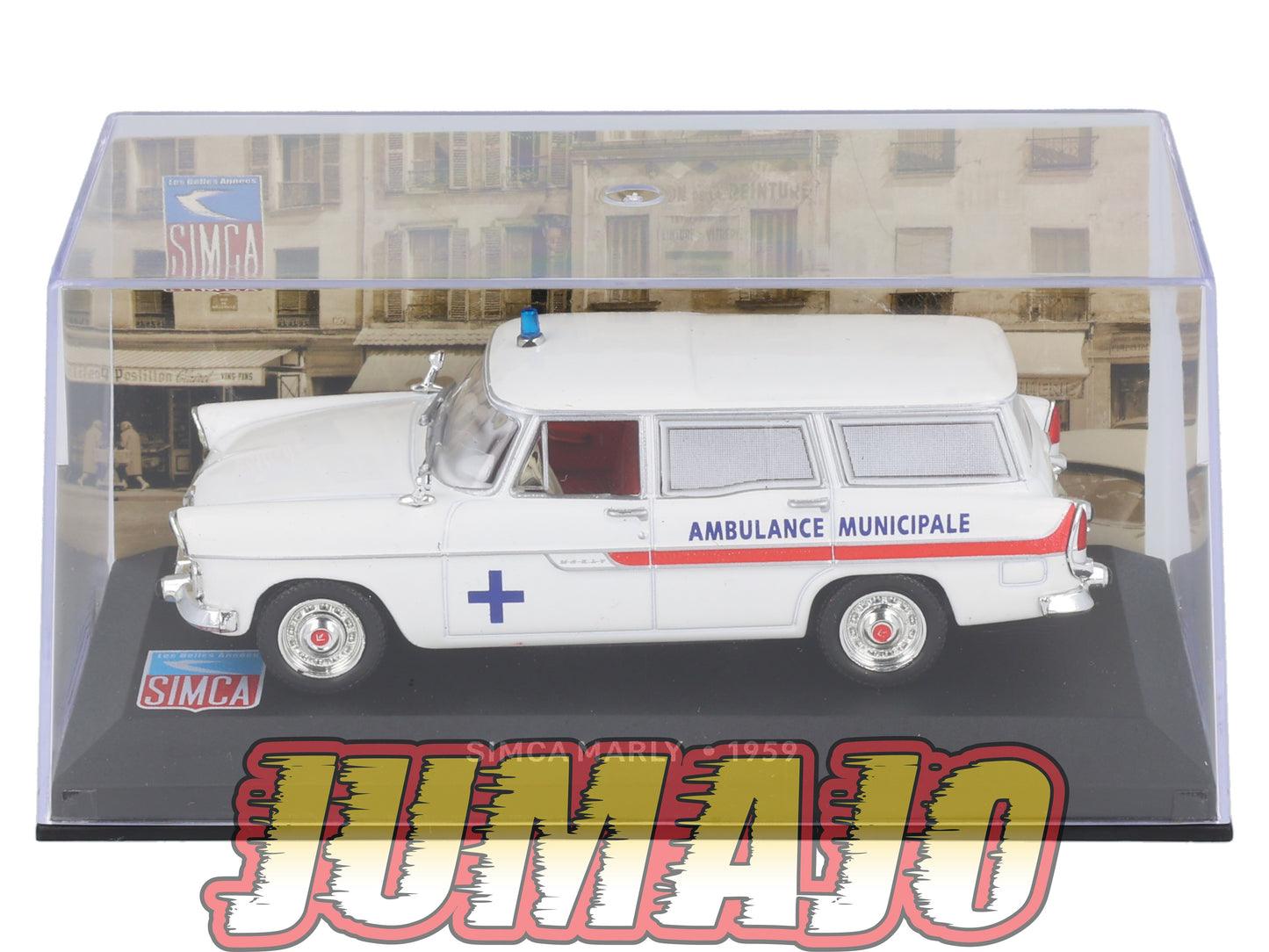 SIM63 Voiture 1/43 IXO Altaya SIMCA Marly Ambulance municipale 1959