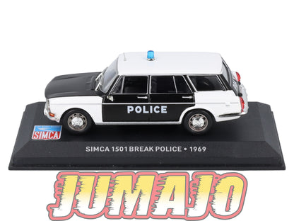 SIM68 Voiture 1/43 IXO Altaya SIMCA 1501 Break police 1969