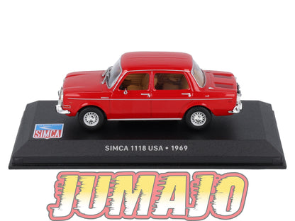 SIM89 Voiture 1/43 IXO Altaya SIMCA 1118 USA ( Simca 1000 ) 1969