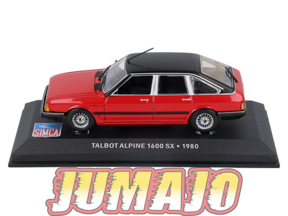 SIM93 Voiture 1/43 IXO Altaya SIMCA : TALBOT Alpine 1600 SX 1980 conduite à droite