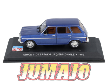 SIM97 Voiture 1/43 IXO Altaya SIMCA 1100 Break 4 Up Version GLS 1969