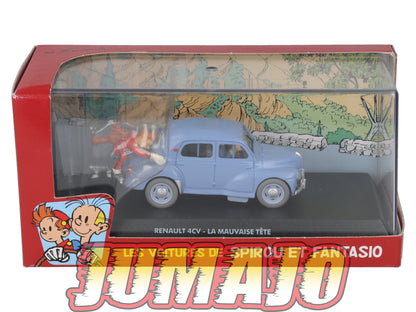 SPI3 Voiture 1/43 Collection SPIROU : RENAULT 4CV la mauvaise Tête
