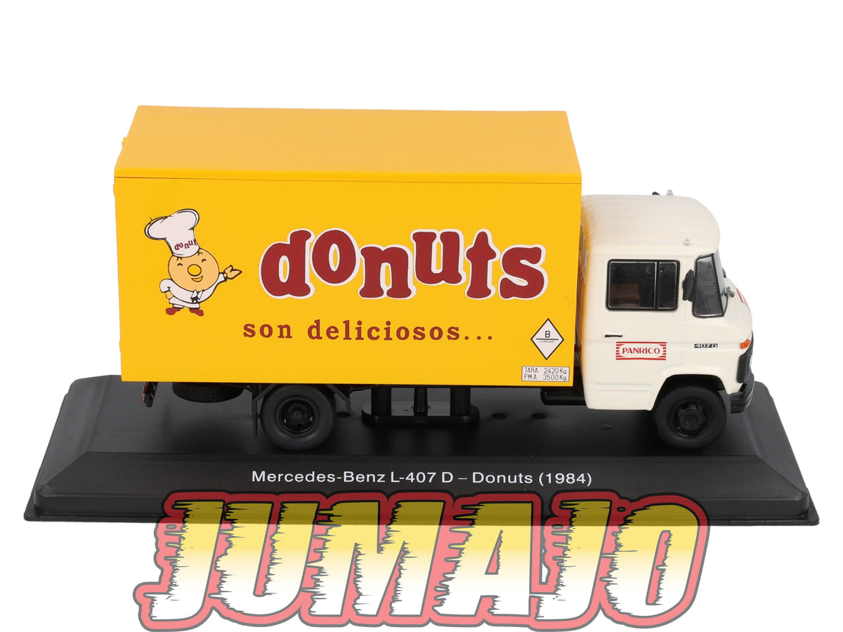 SSP22 1/43 SALVAT véhicules Livraison ESPAGNE : Mercedes-Benz L-407 D 1984 Donuts