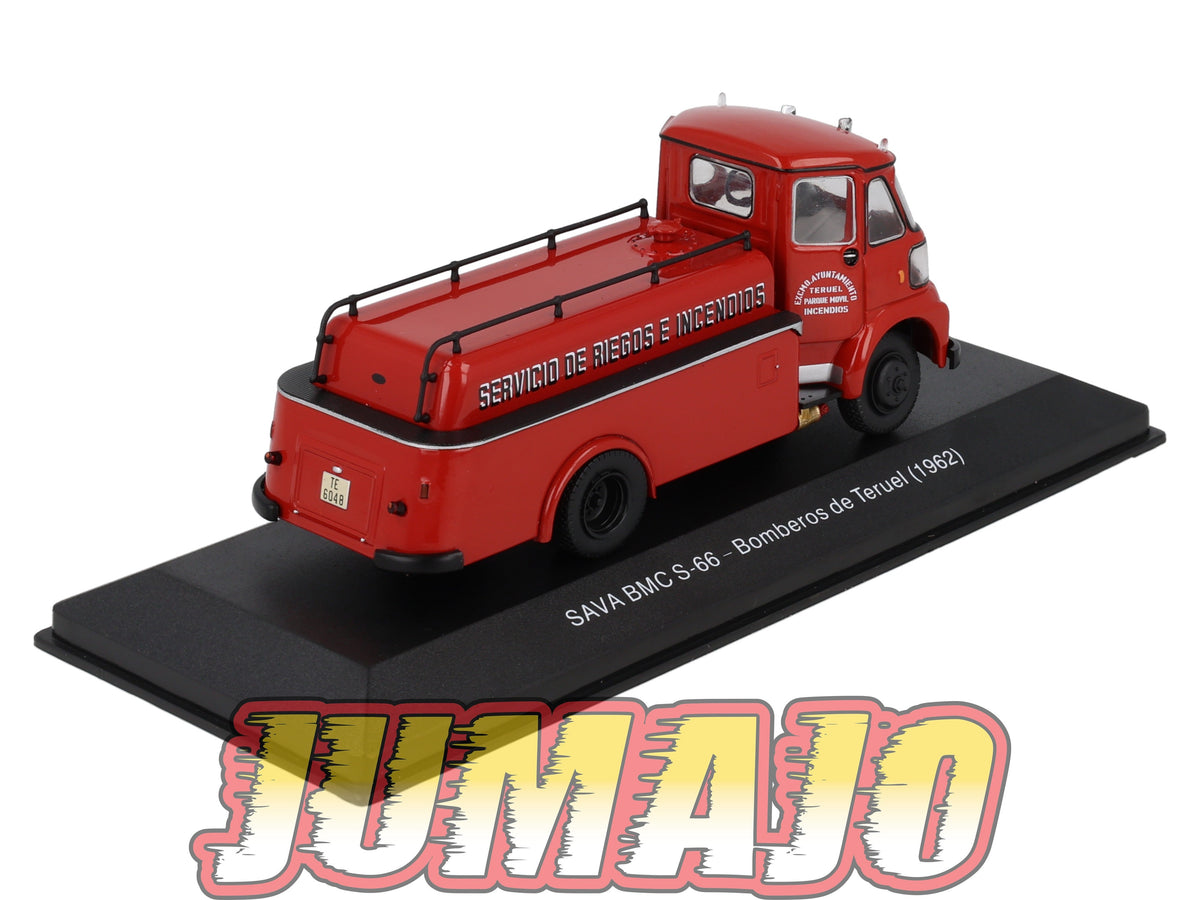 SSP26 1/43 SALVAT véhicules Pompiers ESPAGNE : SAVA BMC S-66 1988 Bomberos Zaragoza