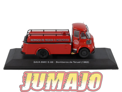 SSP26 1/43 SALVAT véhicules Pompiers ESPAGNE : SAVA BMC S-66 1988 Bomberos Zaragoza