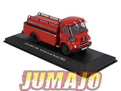 SSP26 1/43 SALVAT véhicules Pompiers ESPAGNE : SAVA BMC S-66 1988 Bomberos Zaragoza