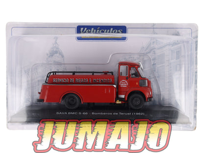SSP26 1/43 SALVAT véhicules Pompiers ESPAGNE : SAVA BMC S-66 1988 Bomberos Zaragoza