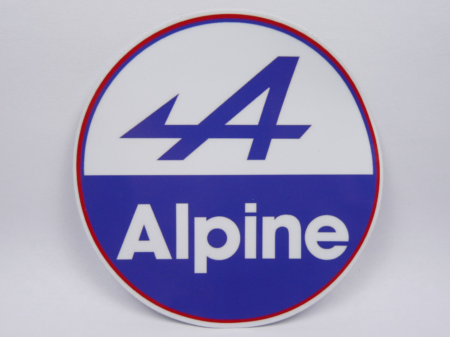 STK25 Sticker Autocollant : logo Alpine rond Diamètre environ 11.1 cm