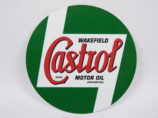 STK36 Sticker Autocollant : logo Castrol rond Diamètre 9.3 cm