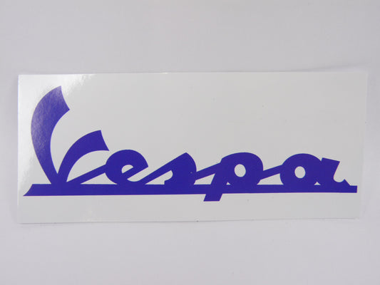 STK46 Sticker Autocollant : logo Vespa rectangle Largeur 14 cm hauteur 6 cm