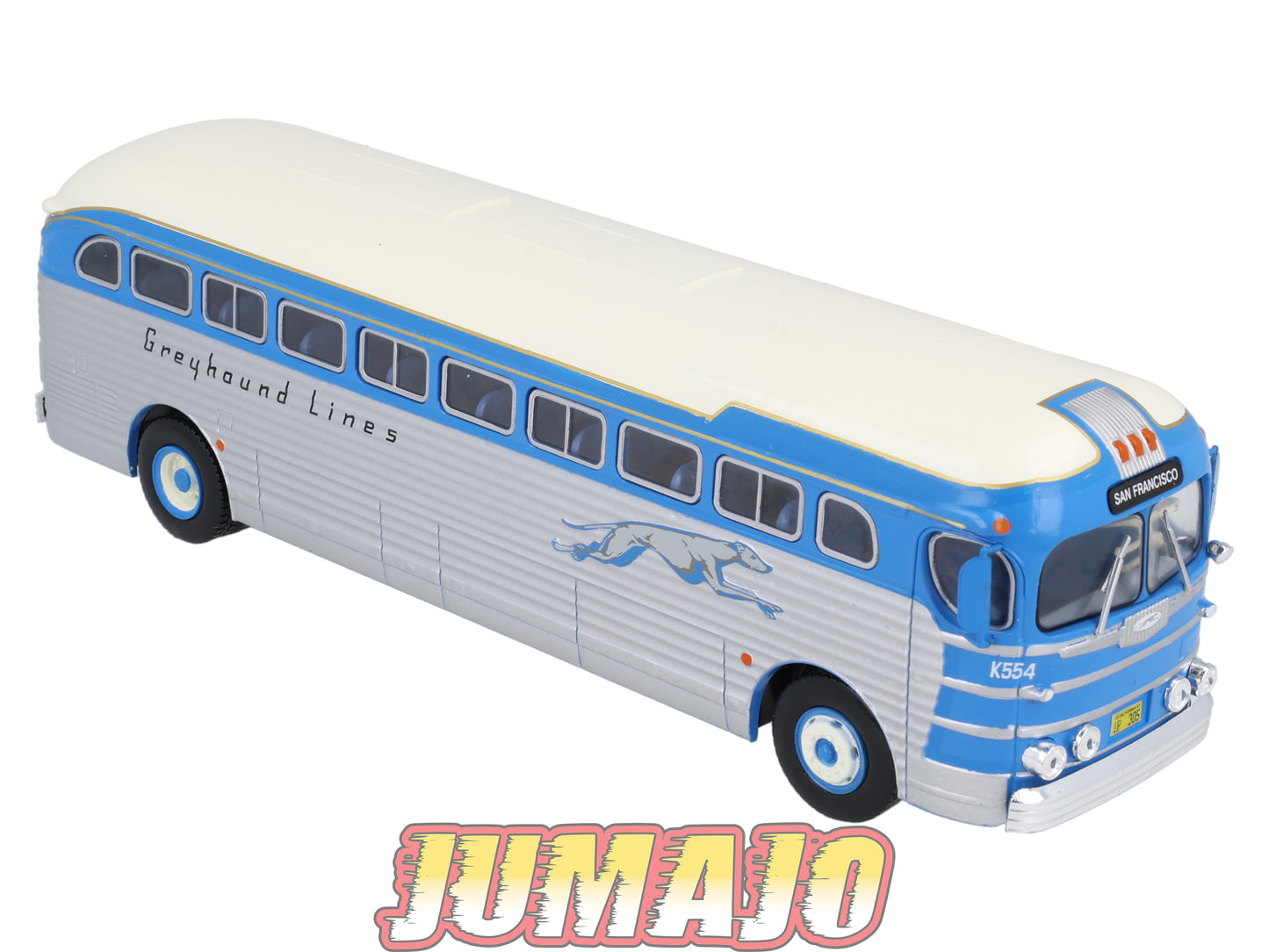 BUS54 Bus 1/43 IXO Hachette GMC PD-3751 Greyhound San Francisco