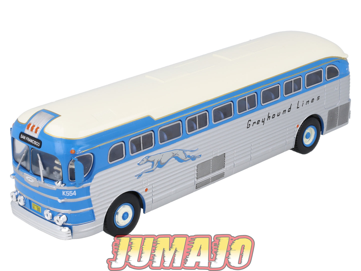 BUS54 Bus 1/43 IXO Hachette GMC PD-3751 Greyhound San Francisco