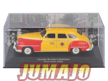 TAX12 Voiture 1/43 IXO Altaya Taxis du Monde CHRYSLER De Soto 6 Suburban 1946 New York