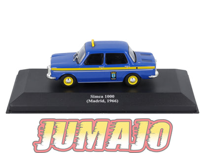 TAX27 Voiture 1/43 IXO Altaya Taxis du Monde : SIMCA 1000 1966 Madrid