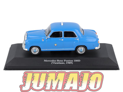 TAX56 Voiture 1/43 IXO Altaya Taxis du Monde MERCEDES-BENZ Ponton 180D 1989 Vientiane
