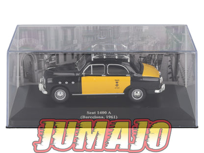 TAX6 Voiture 1/43 IXO Altaya Taxis du Monde : SEAT 1400 A 1961 Barcelone
