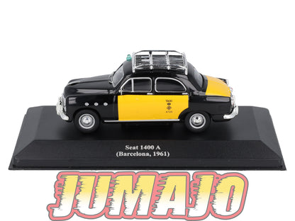 TAX6 Voiture 1/43 IXO Altaya Taxis du Monde : SEAT 1400 A 1961 Barcelone