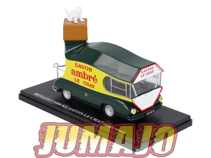TDF20 Voiture Tour De France 1/43 HACHETTE : RENAULT 1400 Kg Savon le chat
