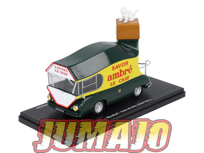 TDF20 Voiture Tour De France 1/43 HACHETTE : RENAULT 1400 Kg Savon le chat