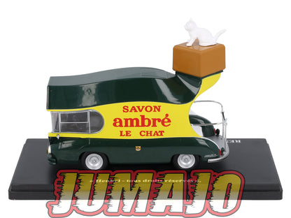 TDF20 Voiture Tour De France 1/43 HACHETTE : RENAULT 1400 Kg Savon le chat