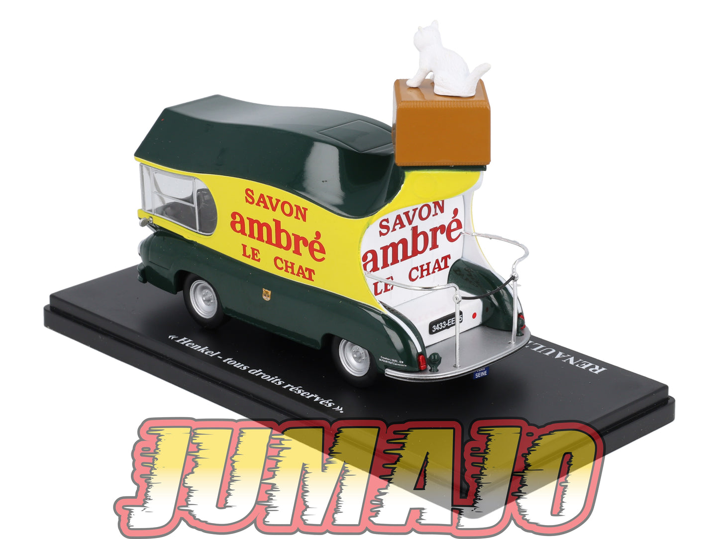 TDF20 Voiture Tour De France 1/43 HACHETTE : RENAULT 1400 Kg Savon le chat