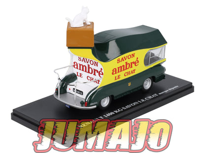 TDF20 Voiture Tour De France 1/43 HACHETTE : RENAULT 1400 Kg Savon le chat