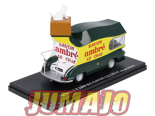 TDF20 Voiture Tour De France 1/43 HACHETTE : RENAULT 1400 Kg Savon le chat