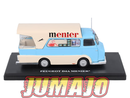 TDF44 voiture Tour De France 1/43 Hachettes : Peugeot D4A "Meunier" Chocolat