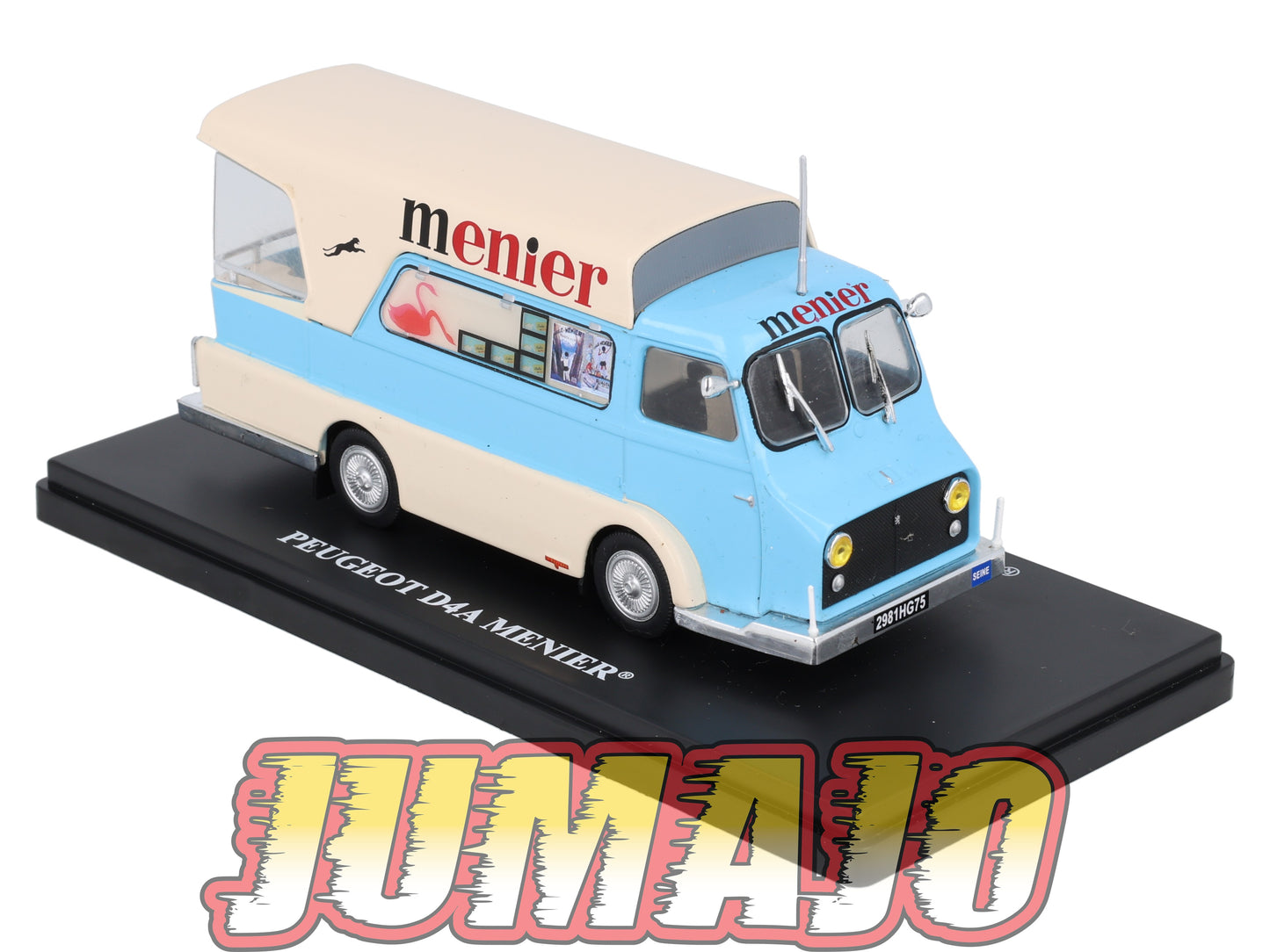 TDF44 voiture Tour De France 1/43 Hachettes : Peugeot D4A "Meunier" Chocolat