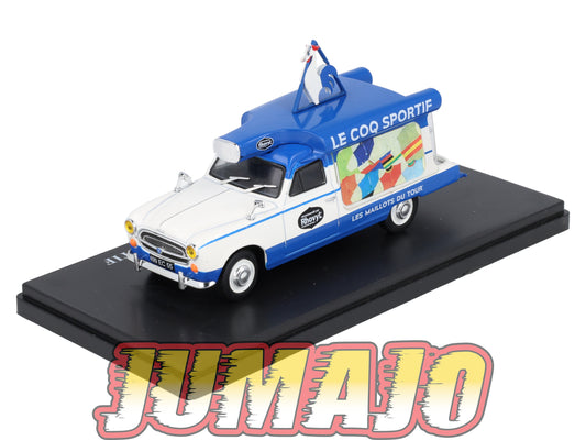 TDF63 Voiture Tour De France 1/43 HACHETTE : PEUGEOT 403 U8 Le Coq sportif