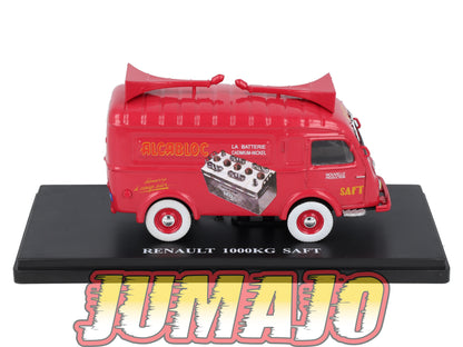 TDF75 Voiture Tour De France 1/43 HACHETTE : RENAULT 1000KG Saft Alcabloc Batterie