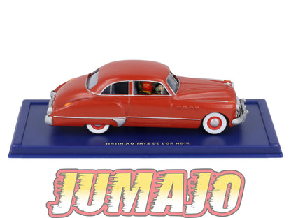 TIN10 Voiture 1/43 TINTIN atlas BUICK Americaine Rouge De Tintin Au Pays De L'or Noire Années 40