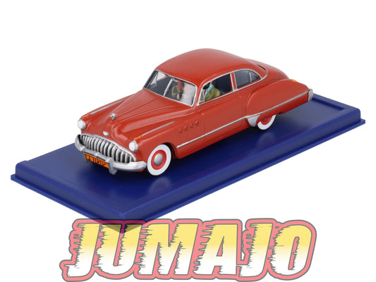 TIN10 Voiture 1/43 TINTIN atlas BUICK Americaine Rouge De Tintin Au Pays De L'or Noire Années 40