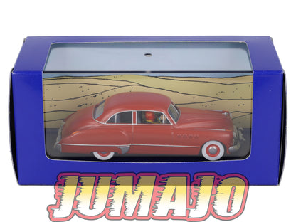 TIN10 Voiture 1/43 TINTIN atlas BUICK Americaine Rouge De Tintin Au Pays De L'or Noire Années 40