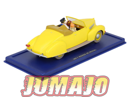 TIN12 Voiture 1/43 TINTIN atlas LINCOLN Zephyr Cabriolet Capitaine Haddock Les Sept Boules De Cristal 1939