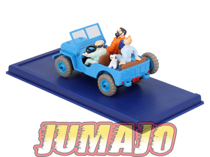 TIN1 Voiture 1/43 TINTIN atlas JEEP Willys CJ2A Objectif Lune 1946