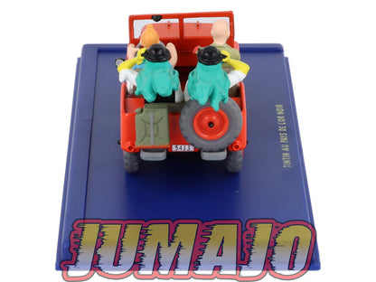 TIN44 Voiture 1/43 TINTIN atlas JEEP Willys MB Au Pays De L'Or Noire Années 40