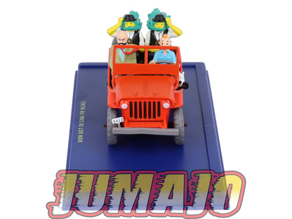 TIN44 Voiture 1/43 TINTIN atlas JEEP Willys MB Au Pays De L'Or Noire Années 40
